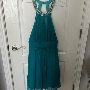 teal prom dress